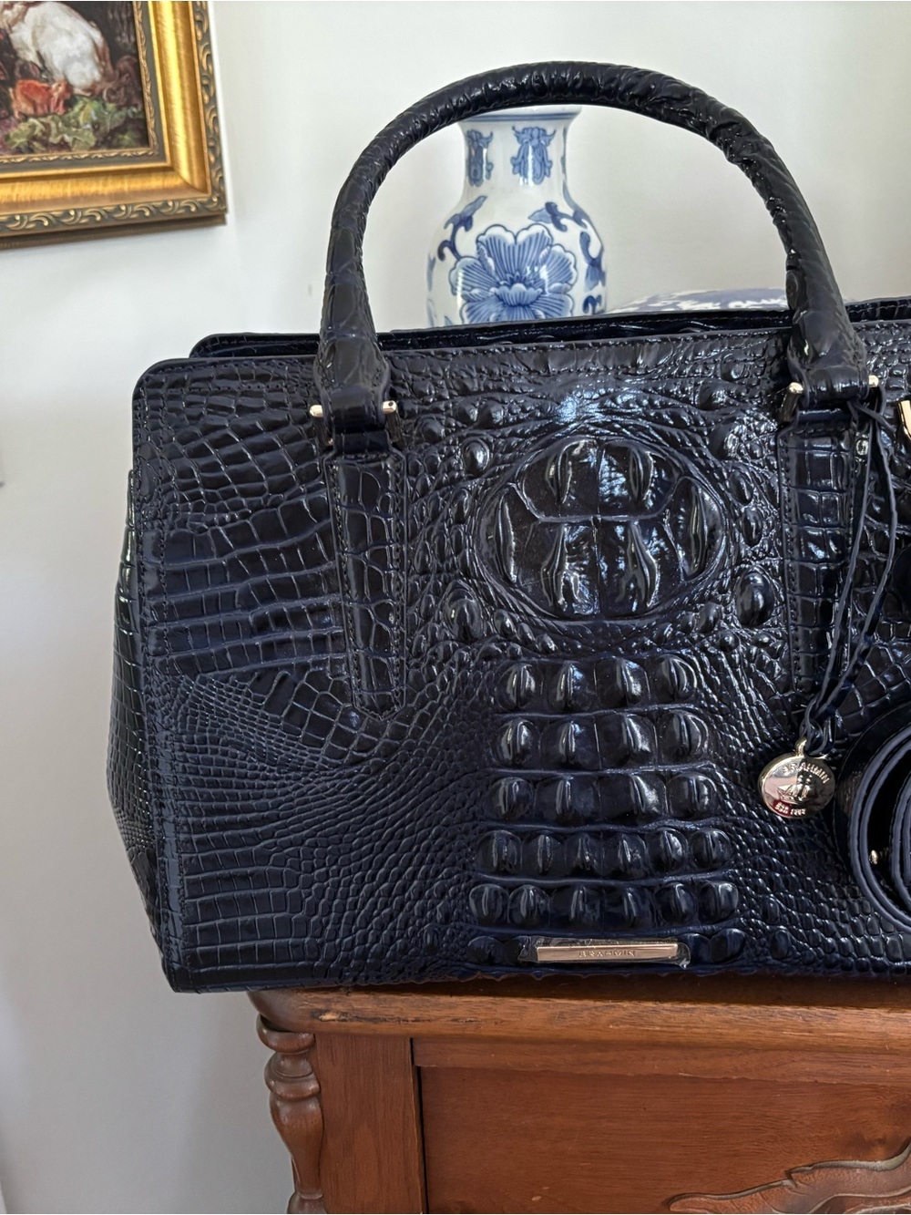 BRAHMIN Deep Navy Finley